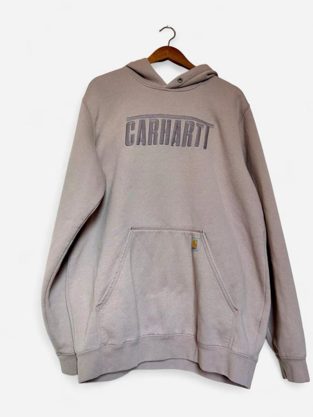 Carhartt Men’s Mauve Embroidered Hoodie Sweatshirt